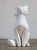 Simple white abstract geometric fox sculpture ornaments modern home decorations Animal statues A