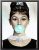 Audrey Hepburn Chewing Gum, Brigitte Bardot and Marilyn Monroe Pictures Canvas Prints A Without Frame