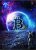 The New Blue Planet Moon Golden Bitcoin Virtual Currency Ethereum Art Poster Canvas Painting B No Frame