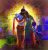 Radha Krishna Canvas Painting: An Eternal Love Story Hand Painted On Canvas (Without Frame)