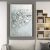 Hand Painted Textured White Flower Oil Painting on Canvas Abstract Modern White Floral Oil Painting