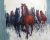7 Good Luck Horses Rajmer 05 Handpainted Art Painting 36in X 24in