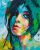 A Girl POP Art Portrait Painting Handpainted On Canvas Without Frame