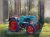 Modern Tractor in Forest Hand-Painted Art