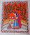 A Village Culture Madhubani Painting Handmade Painting On Cloth Without Frame