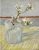BLOSSOMING ALMOND BRANCH IN A GLASS Handpainted Painting on Canvas Wall Art Painting (Without Frame)