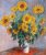 BOUQUET OF SUNFLOWERS Handpainted Painting on Canvas Wall Art Painting (Without Frame)