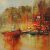 Sacred Banaras Ghat Hand-Painted Painting On Canvas Unframed
