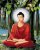 Buddha In Meditation And Lotus Painting Poster And Prints On Canvas J (Without Frame)