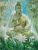 Buddha In Meditation And Lotus Painting Poster And Prints On Canvas P (Without Frame)