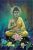 Buddha in Meditation Oil Painting Handpainted on Canvas (Without Frame)