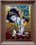 Butter Krishna BLUE Tanjore Painting With Frame