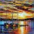 Graffiti Art Sailboat Aesthetic Landscape Canvas Painting poster And Print On Canvas D (Without Frame)
