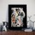 Japanese Samurai Cat Animal Painting Posters And Prints On Canvas D (Without Frame)