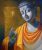 Lord Buddha D Hand Painted Painting On Canvas (Without Frame)