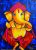 Lord Ganesha Oil Painting Handpainted on Canvas (Without Frame)