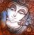 Divine Lord Krishna Hand-Painted Painting On Canvas Unframed