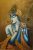 Lord Krishna U Hand Painted Painting On Canvas (Without Frame)