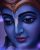 Elegant Lord Krishna Hand-Painted Painting On Canvas Unframed