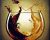 Modern Wine Glass Handpainted Art Painting 24in X 24in No Frame