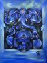 New Ganesha AD Handpainted paintings on Canvas Wall Art Painting (Without Frame)