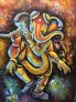 Ganesha AN Handpainted paintings on Canvas