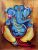Ganesha Handpainted Canvas Art paintings on Canvas Wall Art Painting (Without Frame)