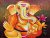 New Ganesha R Handpainted paintings on Canvas Wall Art Painting (Without Frame)
