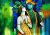 Divine Radha Krishna Canvas Art Handpainted painting on Canvas (Without Frame)
