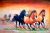 New Seven Running Horses B Handpainted paintings on Canvas Wall Art Painting (Without Frame)