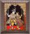 Oonjal Radhe Krishna Gold Saree Tanjore Painting With Frame