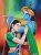 Radha Krishna AU Hand Painted Painting On Canvas (Without Frame)