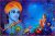 Radha Krishna AW Hand Painted Painting On Canvas (Without Frame)