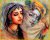 Radha Krishna Hand Painted Painting On Canvas E No Frame