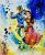 Radha Krishna Merge Into Music Handpainted Painting on Canvas (Without Frame)