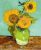 SUNFLOWERS Handpainted Painting on Canvas Wall Art Painting A (Without Frame)