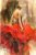 Spanish Flamenco Beauty Dancer Painting Poster And Print On Canvas B (Without Frame)