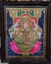 GAJA Lakshmi Antique Finish SEMI Embossed TANJORE Painting with Frame New