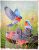 The Colorful bird Handpainted paintings on Canvas Wall Art Painting (Without Frame)