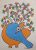 The Peacock Gond Painting Handmade on Paper (Without Frame)