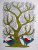 The Two Birds And Plant Gond Painting Handmade on paper (without frame)