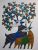 The Two Deer Black&Brown Gond Painting Handmade on paper (without frame)