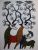 The Three Deer Gond Painting Handmade on paper (without frame)(B)