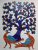 The Two Peacock Gond Painting Handmade on paper (without frame)(K)