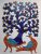 The Two Peacock Gond Painting Handmade on paper (without frame)(K)