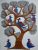The Bird On Plant, Gond Painting Handmade on paper (without frame)(Black)