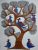 The Bird On Plant, Gond Painting Handmade on paper (without frame) (S)