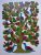 The Bird On Plant, Gond Painting Handmade on paper (without frame)(Green)