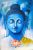 Buddha The Blue Lotus Handpainted Painting on Canvas Wall Art Painting (Without Frame)