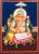 Ganesha Red And Blue A Tanjore Painting with Frame